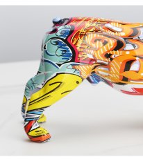 Painted bulldog, plastic, resin, synthetic resin, animal, modern