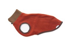 Hřejivá mikina pro psy - cihla fleece XXS