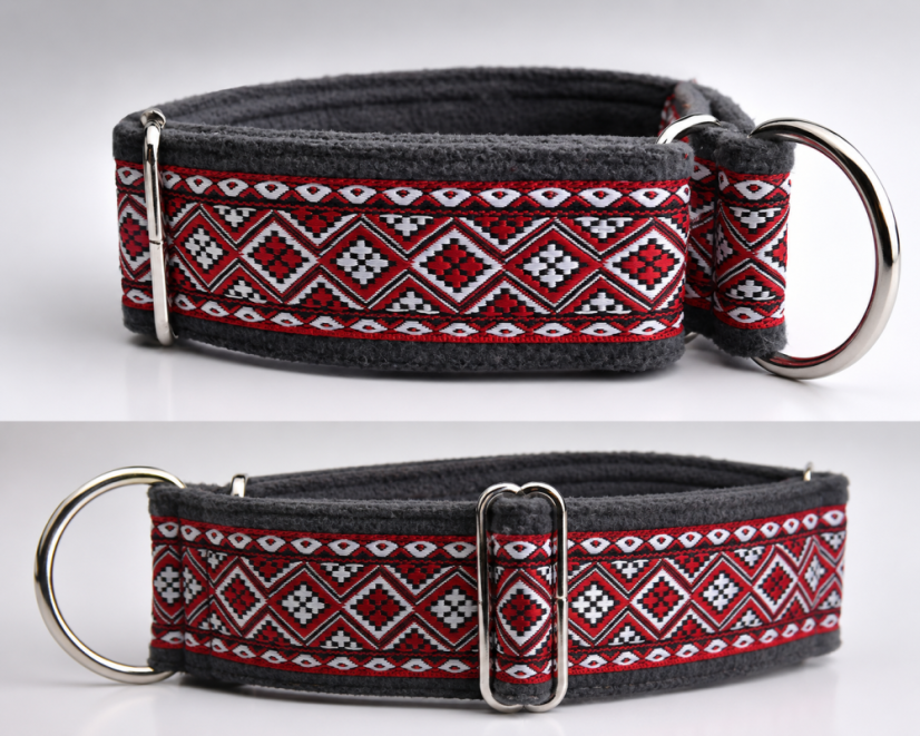 Polostahovací obojek pro psy - ETNIK 4cm Polostahovací obojek pro psy - ETNIK 4cm