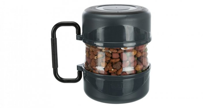 Travel plastic feed container 2l + 2 bowls of 0.75l