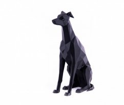 3D whippet statue made of very durable PLA plastic