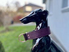 Obojek polostahovací FIALOVÁ KŮŽE 4cm