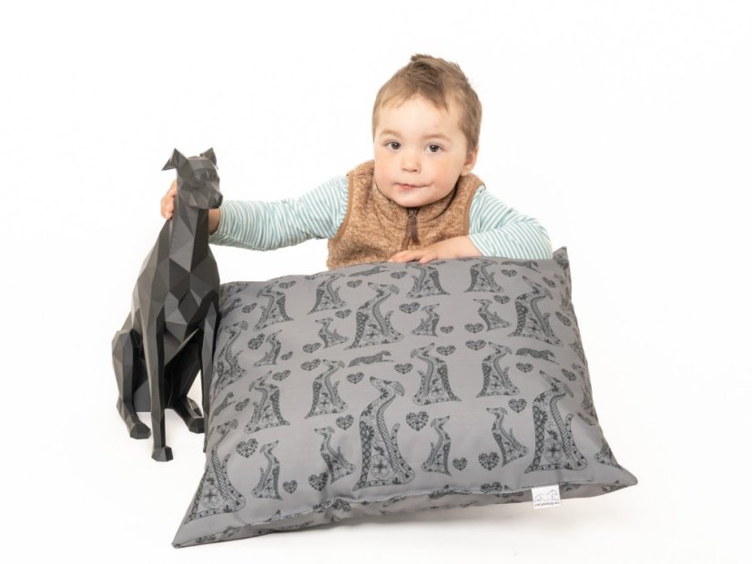 Vankúš mandala whippet z pevnej tkaniny