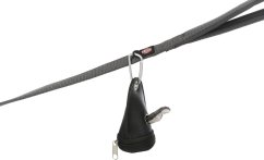 Dung bag case, carabiner, zipper opening, faux leather